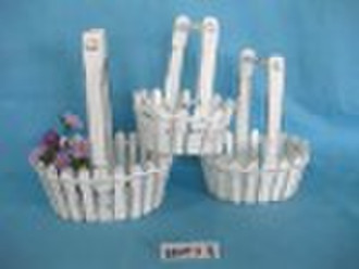 antique wooden planter