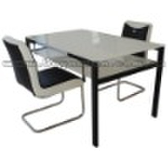 glass dining table set