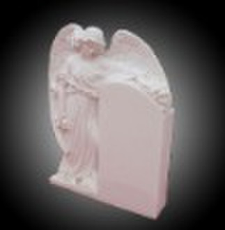 White Marble Tombstone Statue