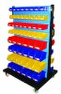 Bins hang up louvered panel