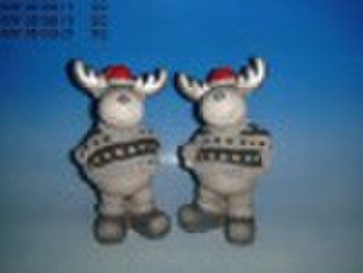 pottery deer with woolly