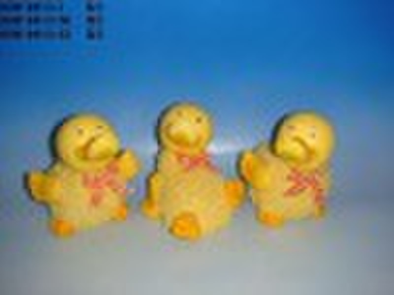 pottery yellow duck with flannel