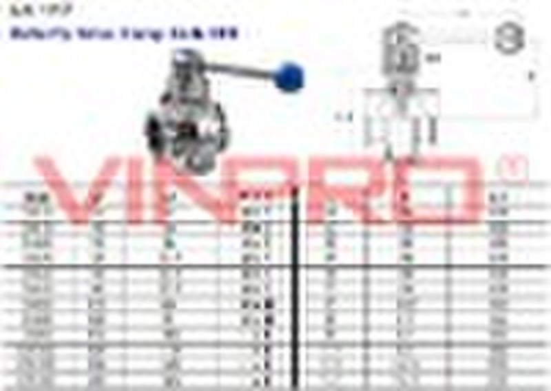 Clamped Butterfly Valve DIN