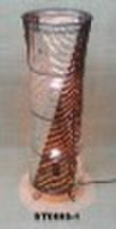 Bamboo slat woven wire iron lamp/light