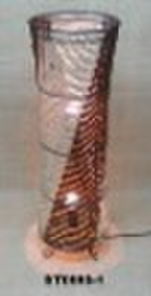 Bamboo slat woven wire iron lamp/light