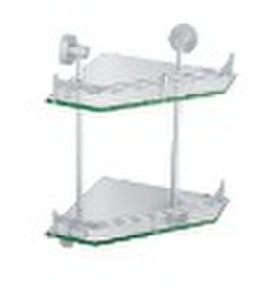 Aerospace Aluminum double layer glass shelf