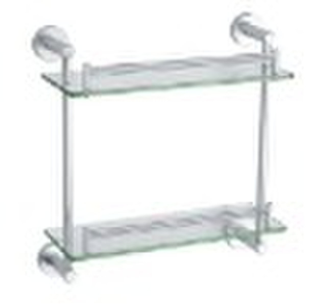 Aerospace Aluminum Double layer glass shelf