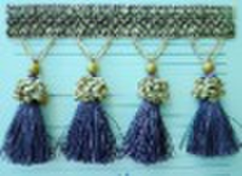 beaded purple tassels