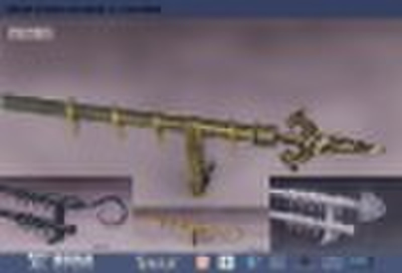 Decorative curtain rod/pole