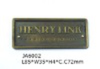 Zink-Legierung Typenschild JA6002