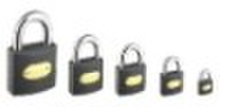 gray iron padlock