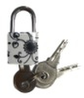 colorful brass luggage lock