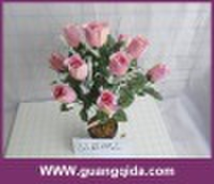 Artificial pink rose