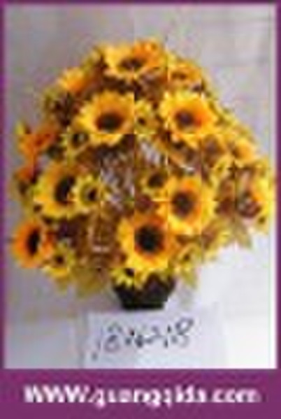 Imitation Sunflowers with 18 heads open