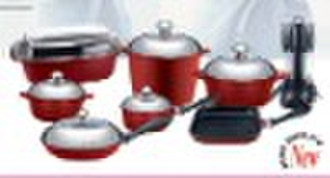 Die-cast aluminum non-stick cookware set