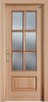 Interior glass wooden door