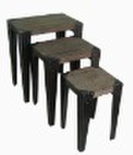 CHINESE FIR &MDF NESTLING TABLE SET OF 3