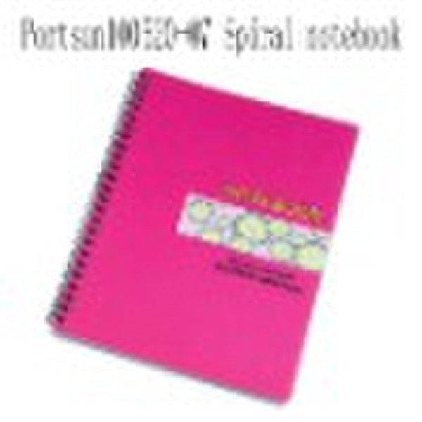 Pink full color printing spiral notebook