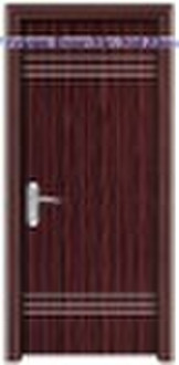 Coated wood door