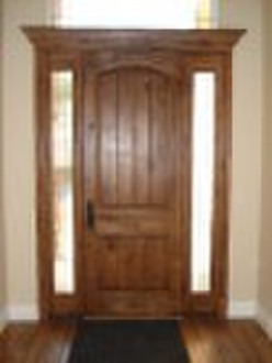 Solid wood entry door