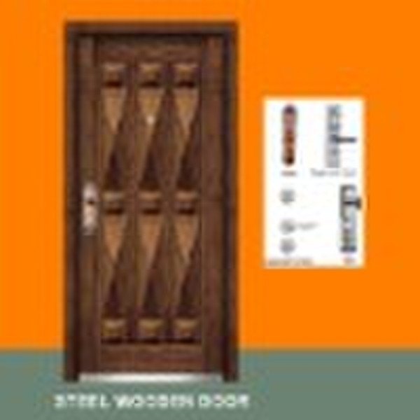 STEEL WOODEN SECURITY DOOR (MODEL NO.:633)