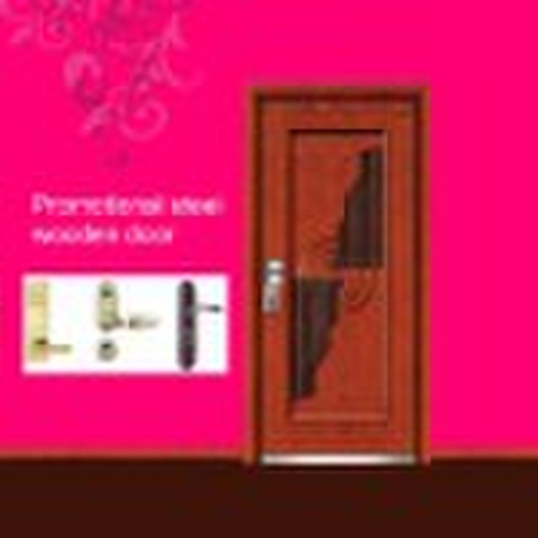 EXTERIOR STEEL WOODEN DOOR (MODEL NO.:FY222)