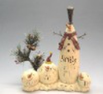 resin snowman decor