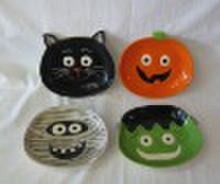 ceramic Halloween candy plate
