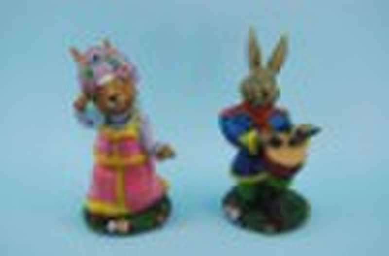 russia rabbit traditional dress easter decoration