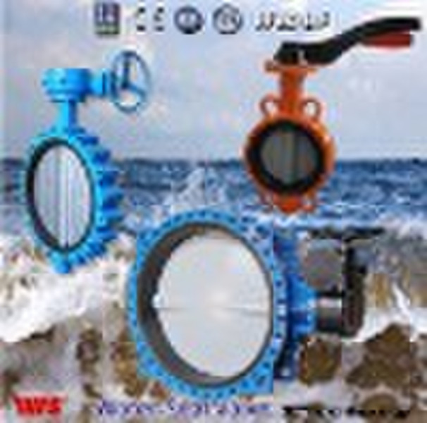 Wafer type manual butterfly valve