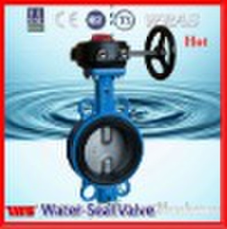 Wafer butterfly valve without pin