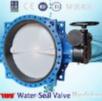 Double flanged butterfly valve