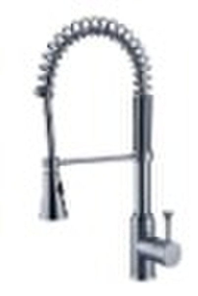 Single lever pull out kitchen faucet mixer