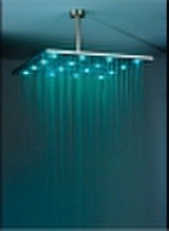 LED Messing Regendusche