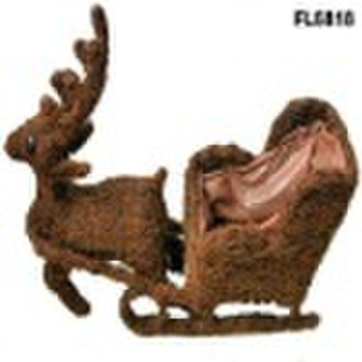 Christmas Rattan Animal Planter