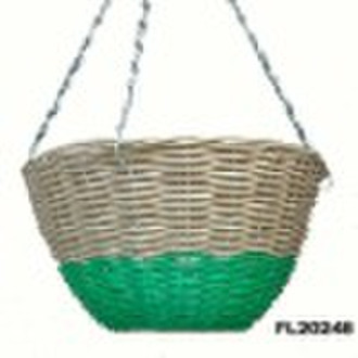 Colorful Plastic Rattan Hanging Basket