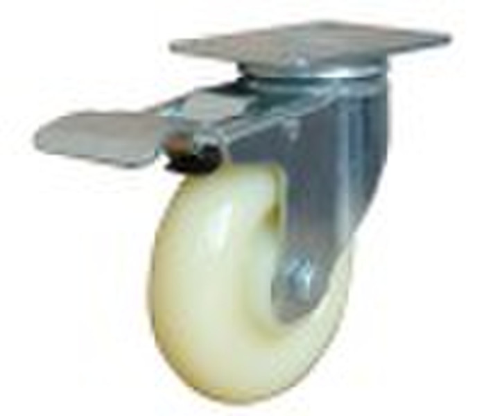 medium duty PP swivel caster with total brake