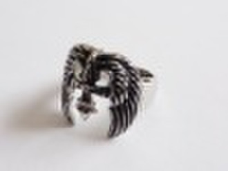 Stainless steel owl jewelry ring