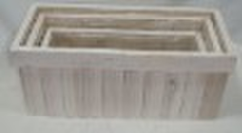 wooden flower planter