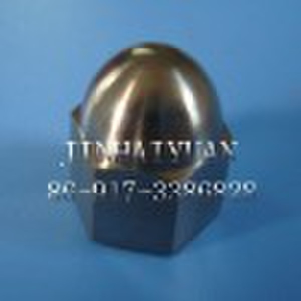 Titanium hexagon domed cap nuts