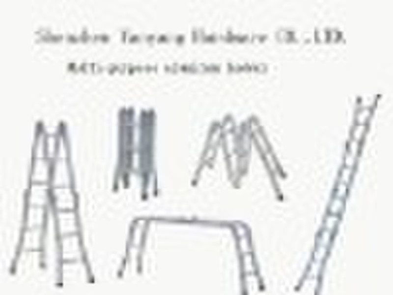 Foldable aluminum multipurpose ladder