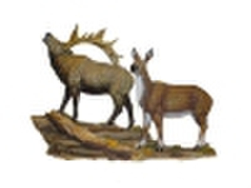 Polyresin figurine animal elk