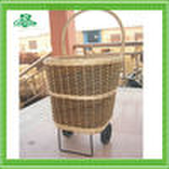 wicker log basket