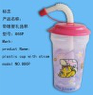 plastic cup, straw cup