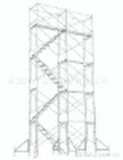 Steel scaffolding unit