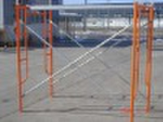 steel scaffolding system in painted