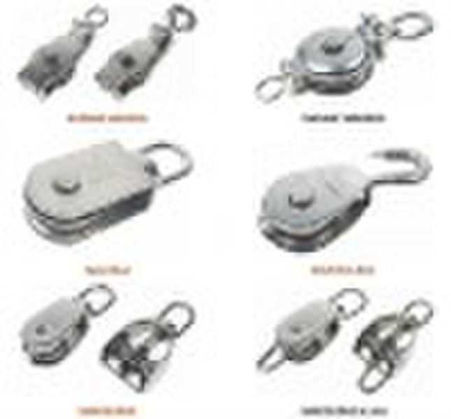 Swivel Eye Block With Twin Pulley