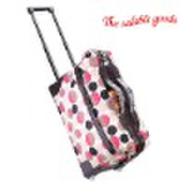 Polka Dot Print Duffel bag with trolley