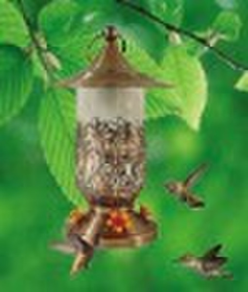 Decorative Glass Hummingbird Feeder