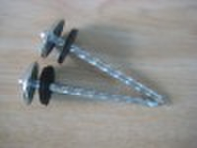 twisted umbrella roofing nail with rubber washer B